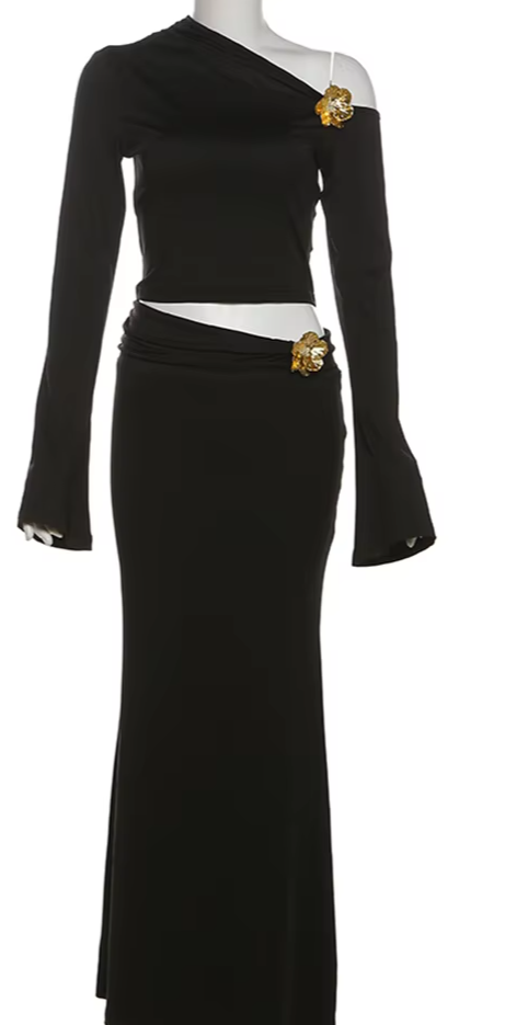 Janet 2 Piece Set with Metal Appliques