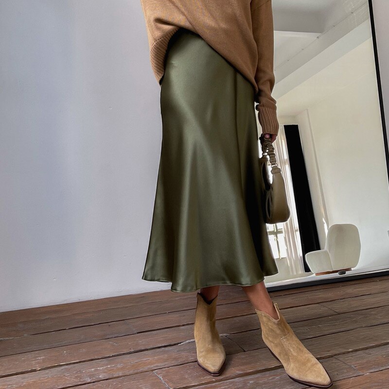Irma Silk Satin Skirt