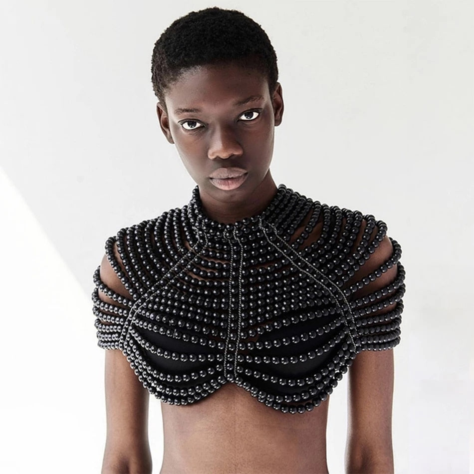 Round Neck Pearl Top