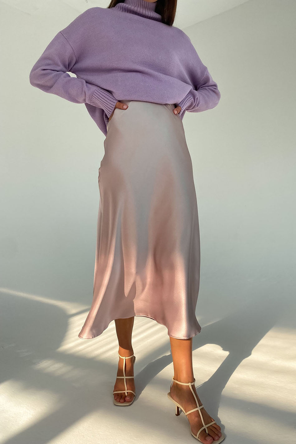 Irma Long Satin Skirt