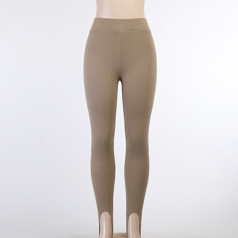 Ribbed Knit Legginds