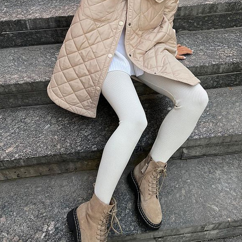 Ribbed Knit Legginds