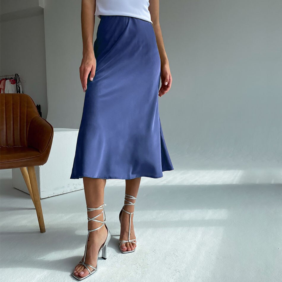Irma Long Satin Skirt