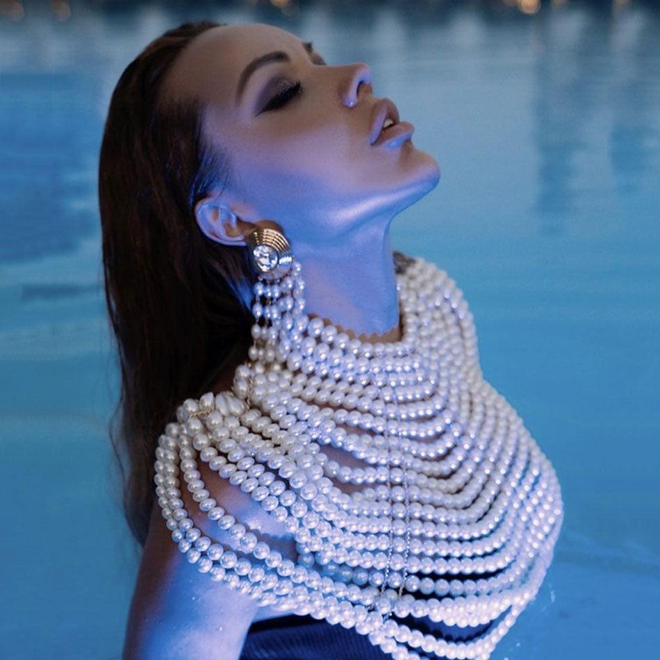 Round Neck Pearl Top