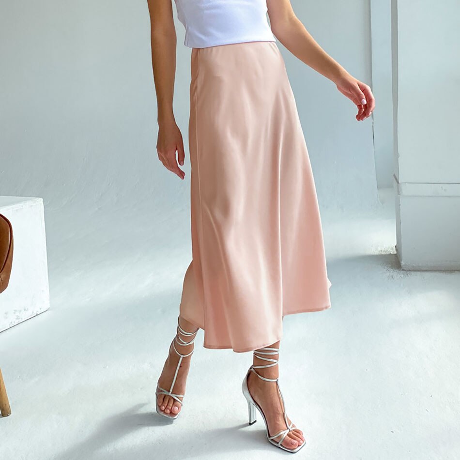 Irma Long Satin Skirt