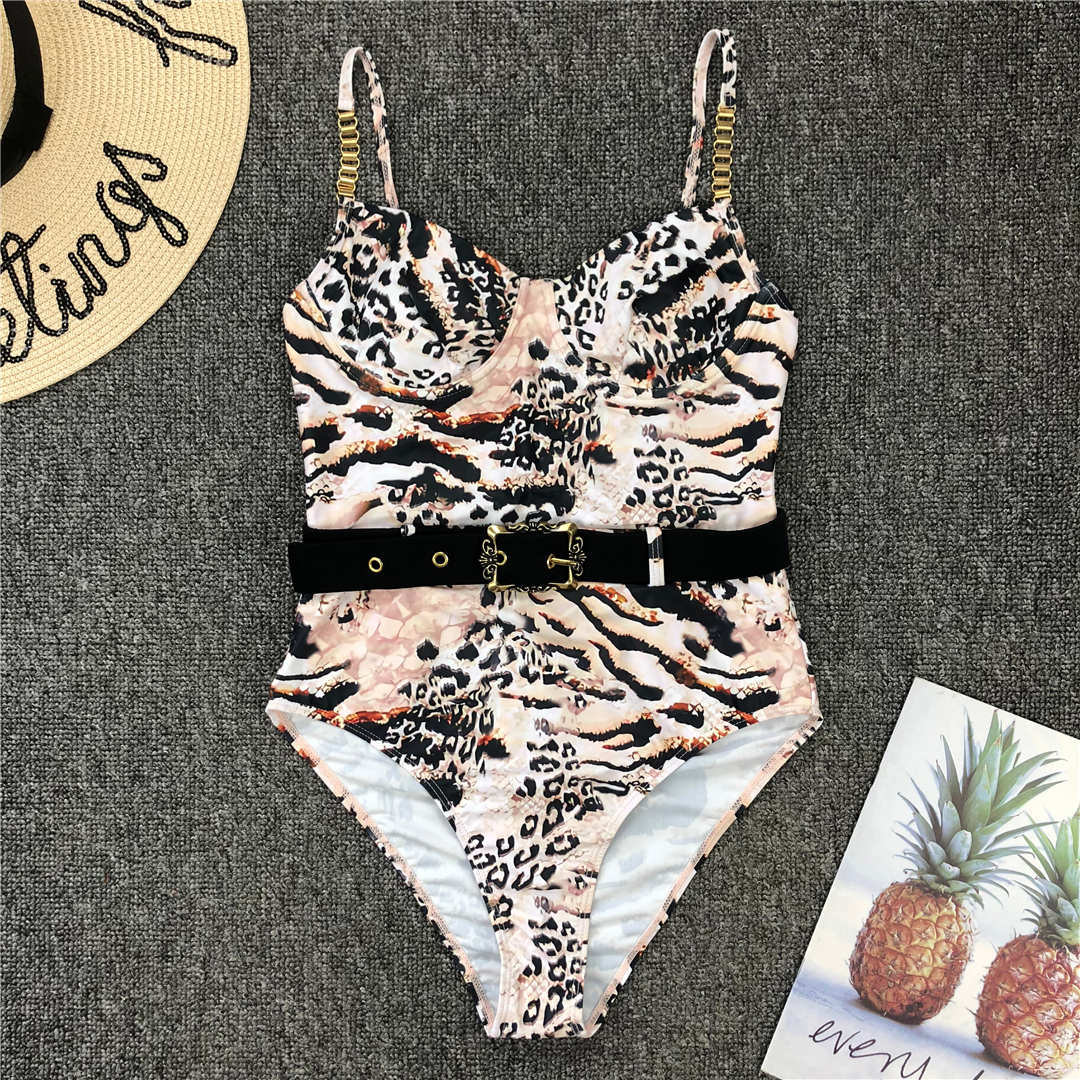 Ribbed SwimSuit With Belt