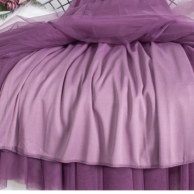 A LINE Long Tulle Skirt