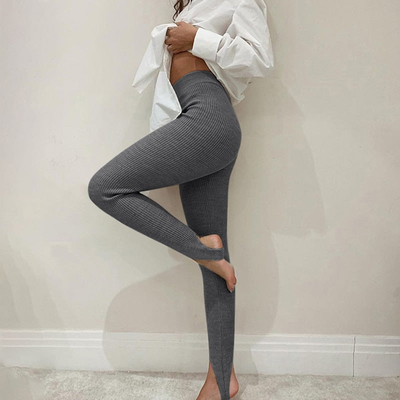 Ribbed Knit Legginds