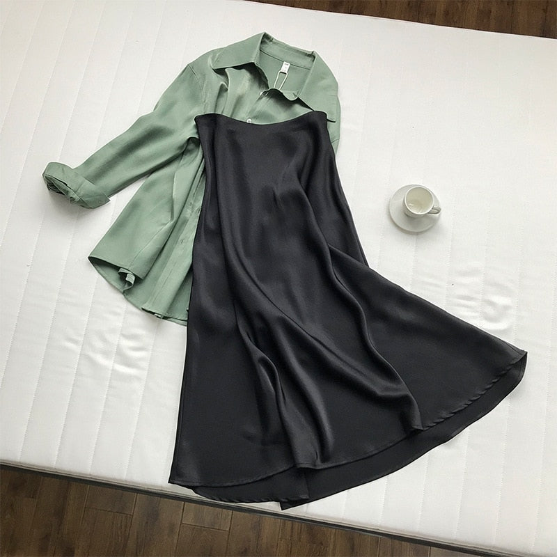 Irma Silk Satin Skirt