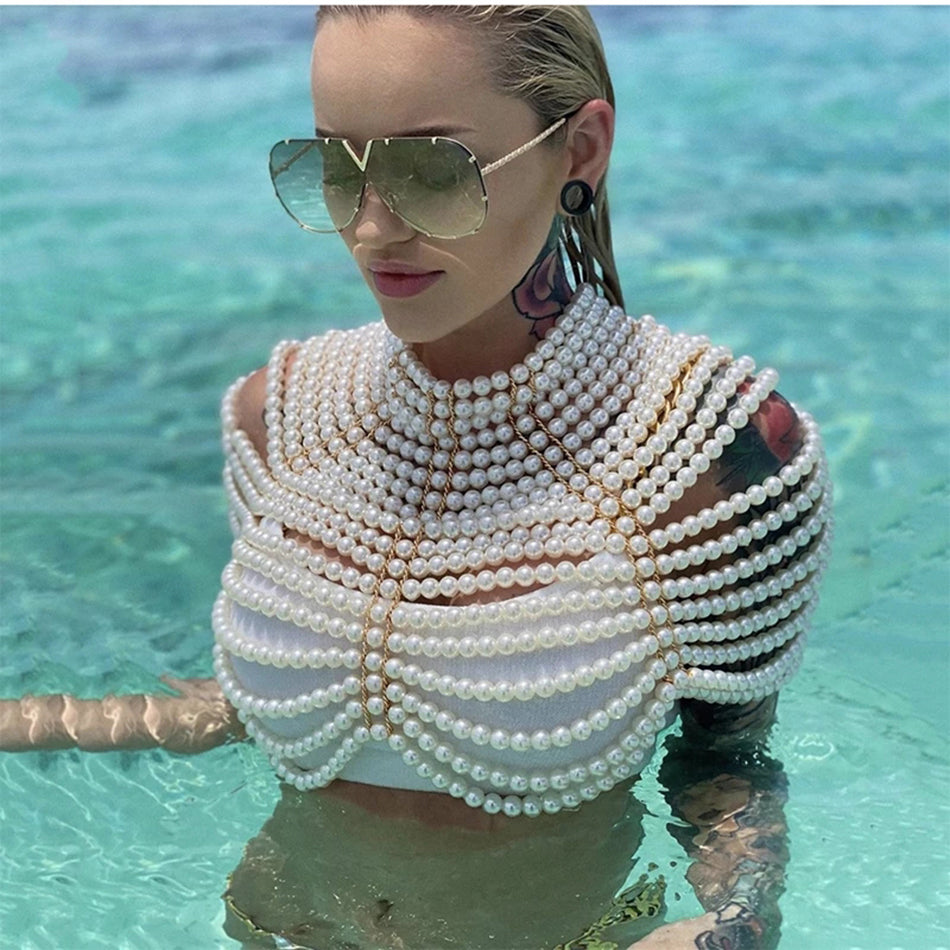 Round Neck Pearl Top