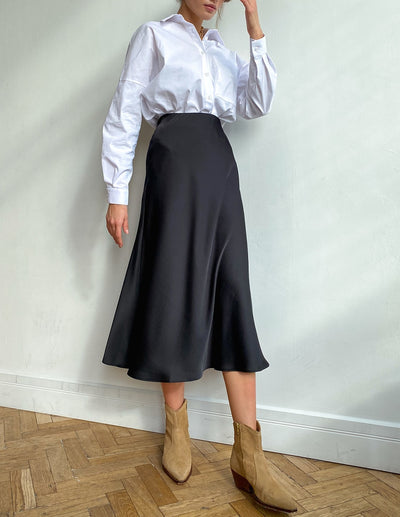 Irma Long Satin Skirt