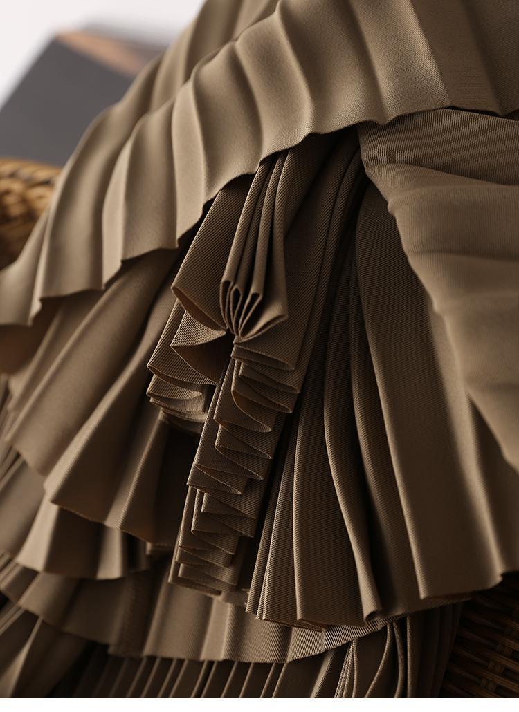 Long Pleated Skirt