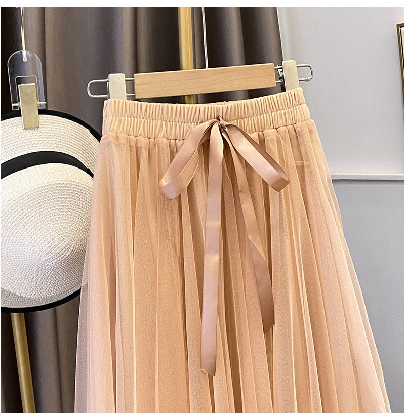 KERIN Tulle Long Skirt