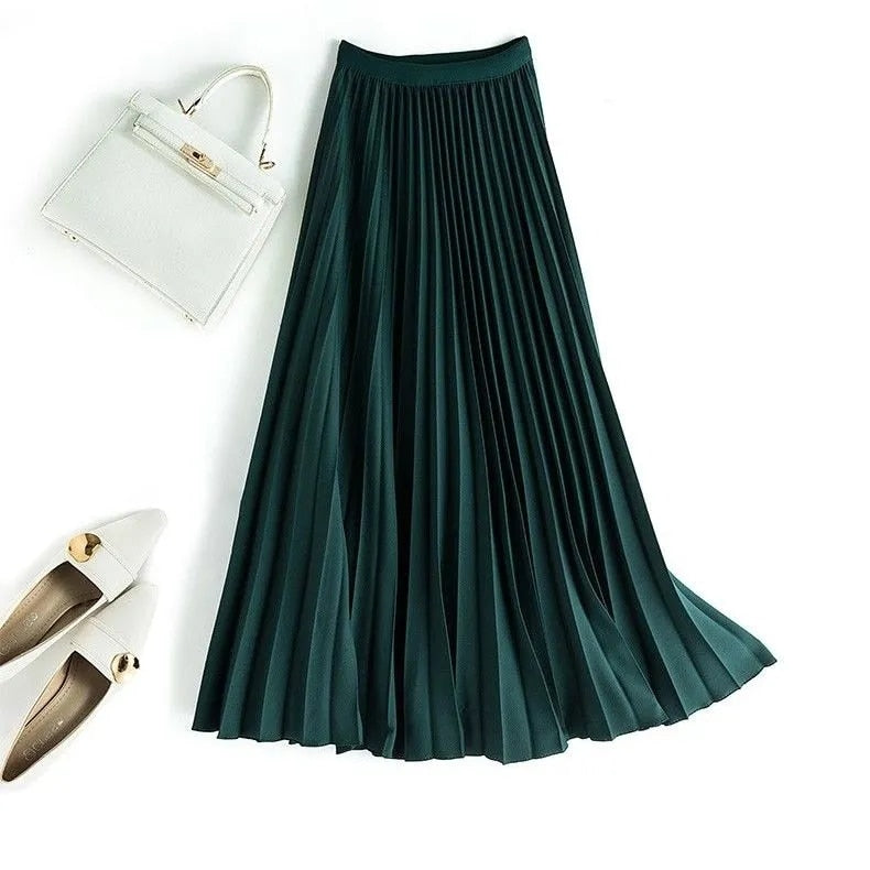 Long Pleated Skirt