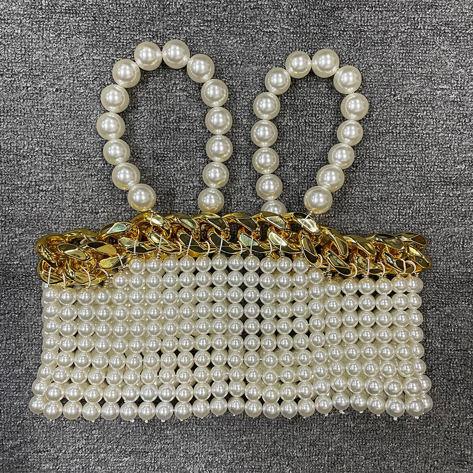 Pearl Top with gold chain