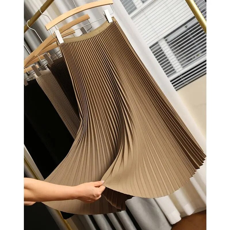 Long Pleated Skirt