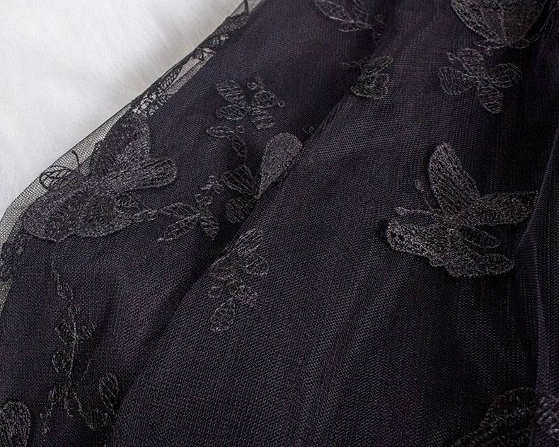 Butterfly Tulle Long Skirt