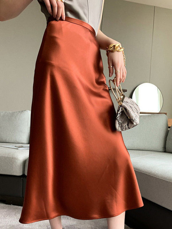Irma Silk Satin Skirt