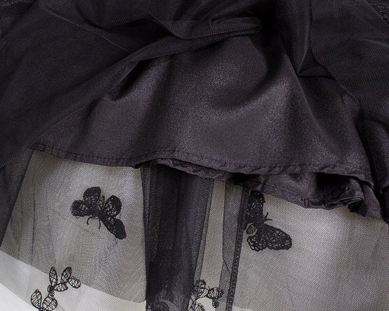 Butterfly Tulle Long Skirt