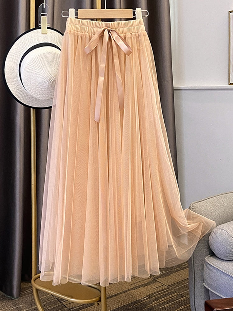 KERIN Tulle Long Skirt