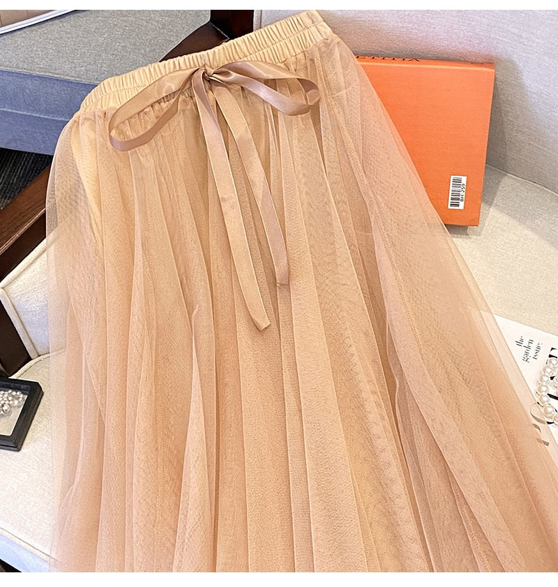 KERIN Tulle Long Skirt