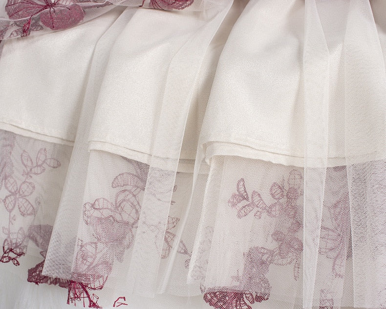 Butterfly Tulle Long Skirt