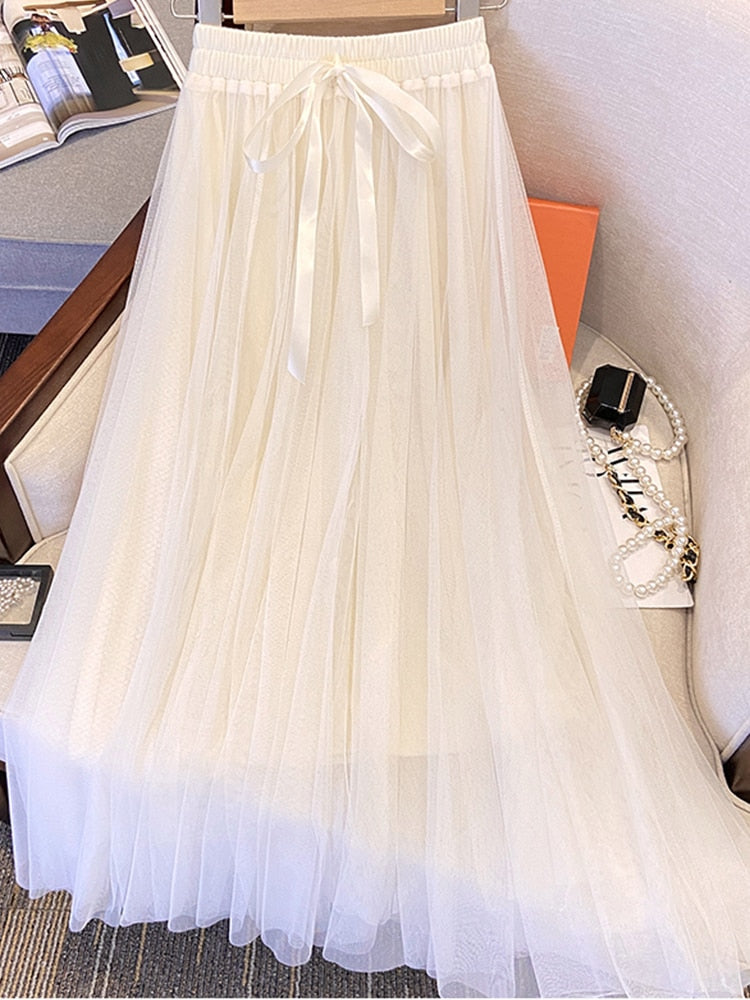 KERIN Tulle Long Skirt