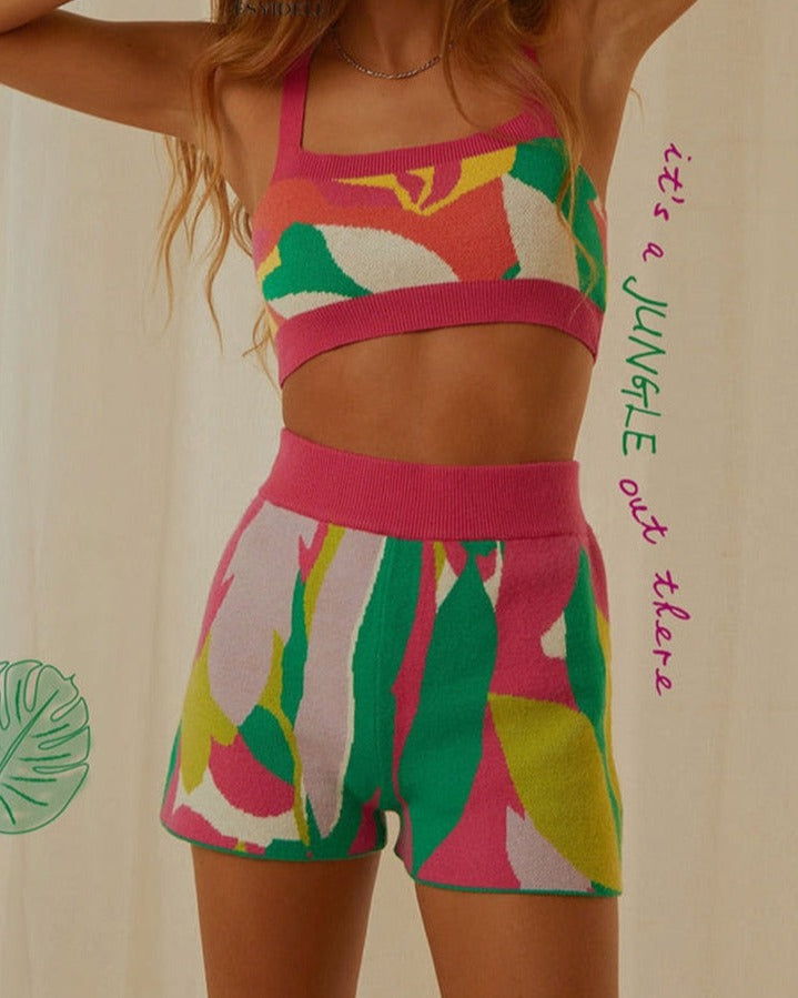 Knitted Print Suit