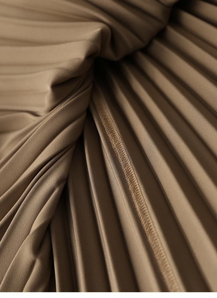 Long Pleated Skirt