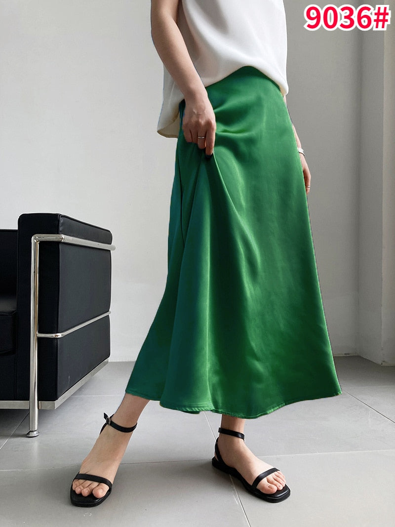 Irma Silk Satin Skirt