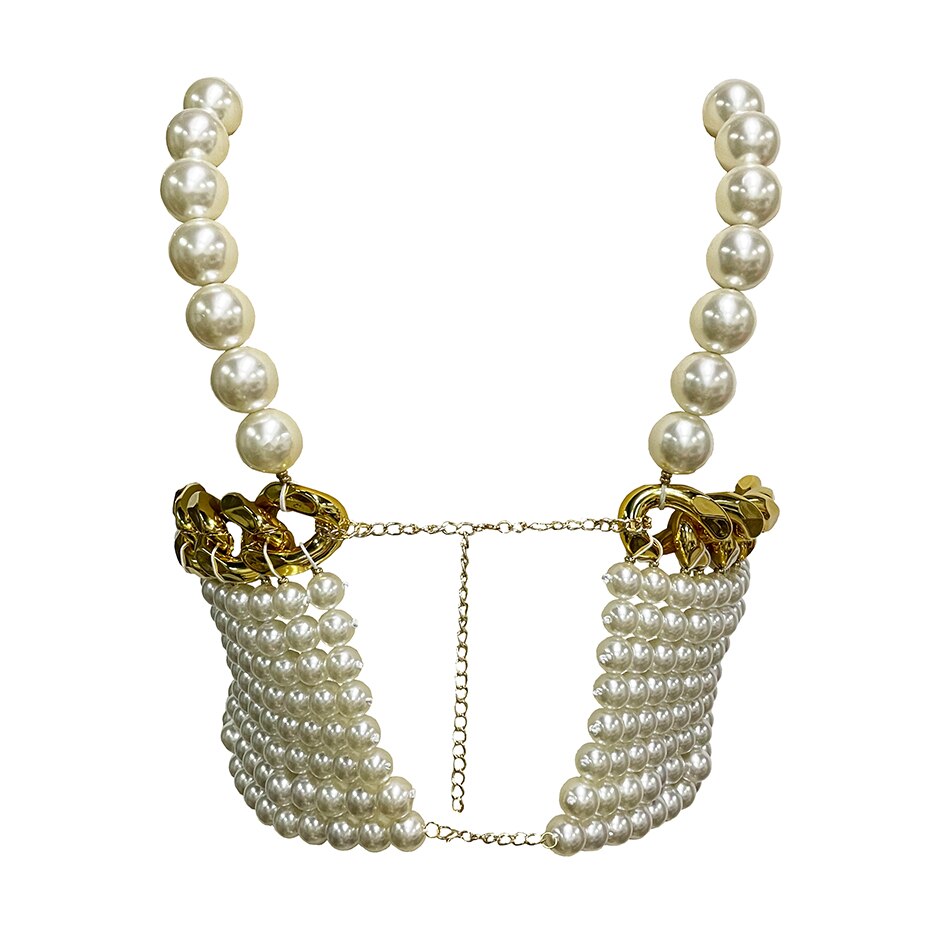 Pearl Top with gold chain