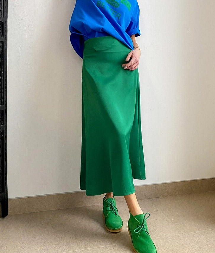 Irma Long Satin Skirt