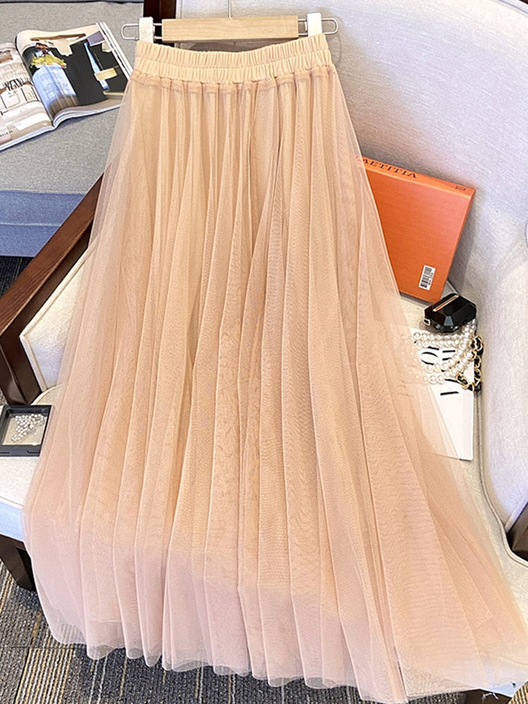 KERIN Tulle Long Skirt