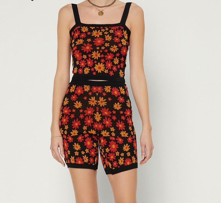 Knitted Print Suit
