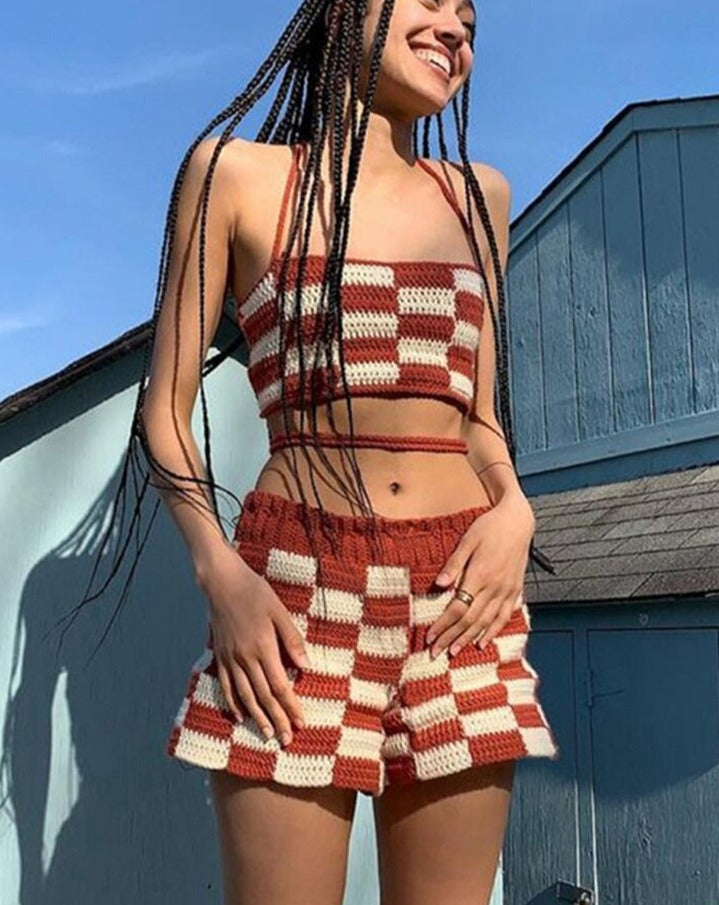 Knitted Print Suit