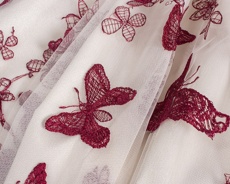 Butterfly Tulle Long Skirt