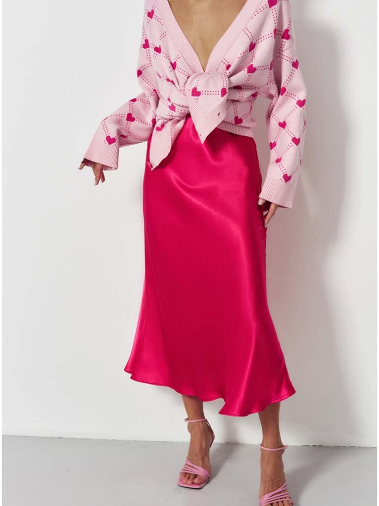IRMA LONG SATIN SKIRT