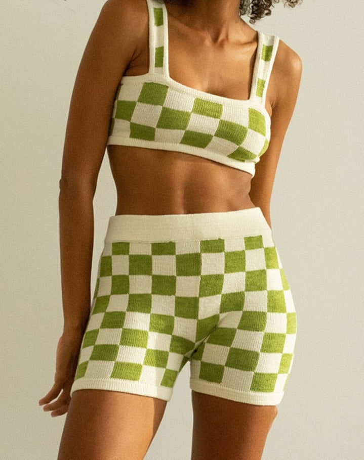 Knitted Print Suit
