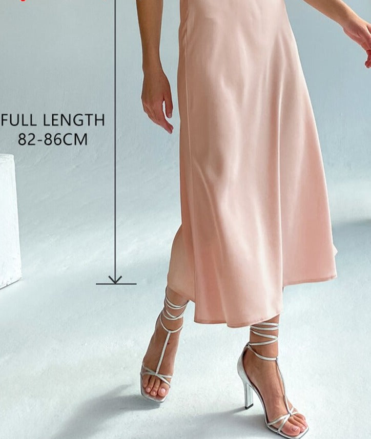 Irma Long Satin Skirt