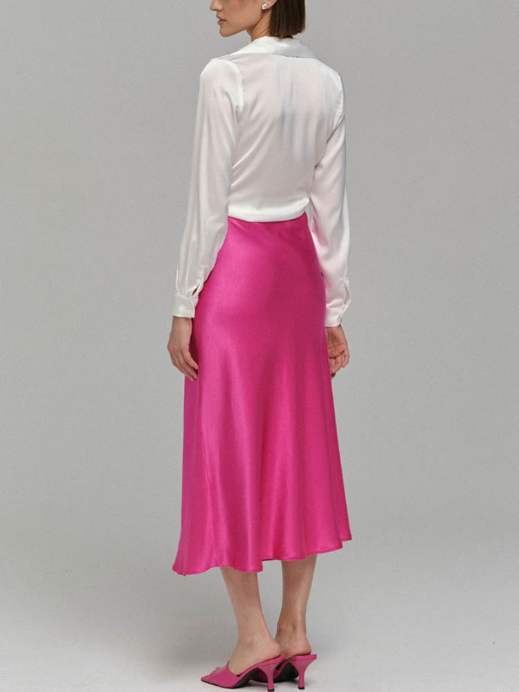 IRMA LONG SATIN SKIRT