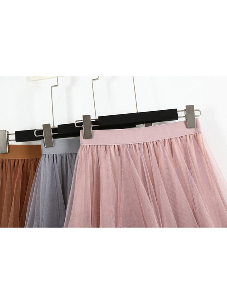 Tutu Midi Tulle Skirt