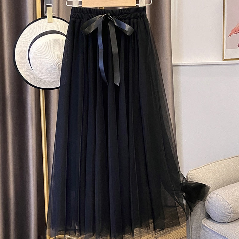 KERIN Tulle Long Skirt