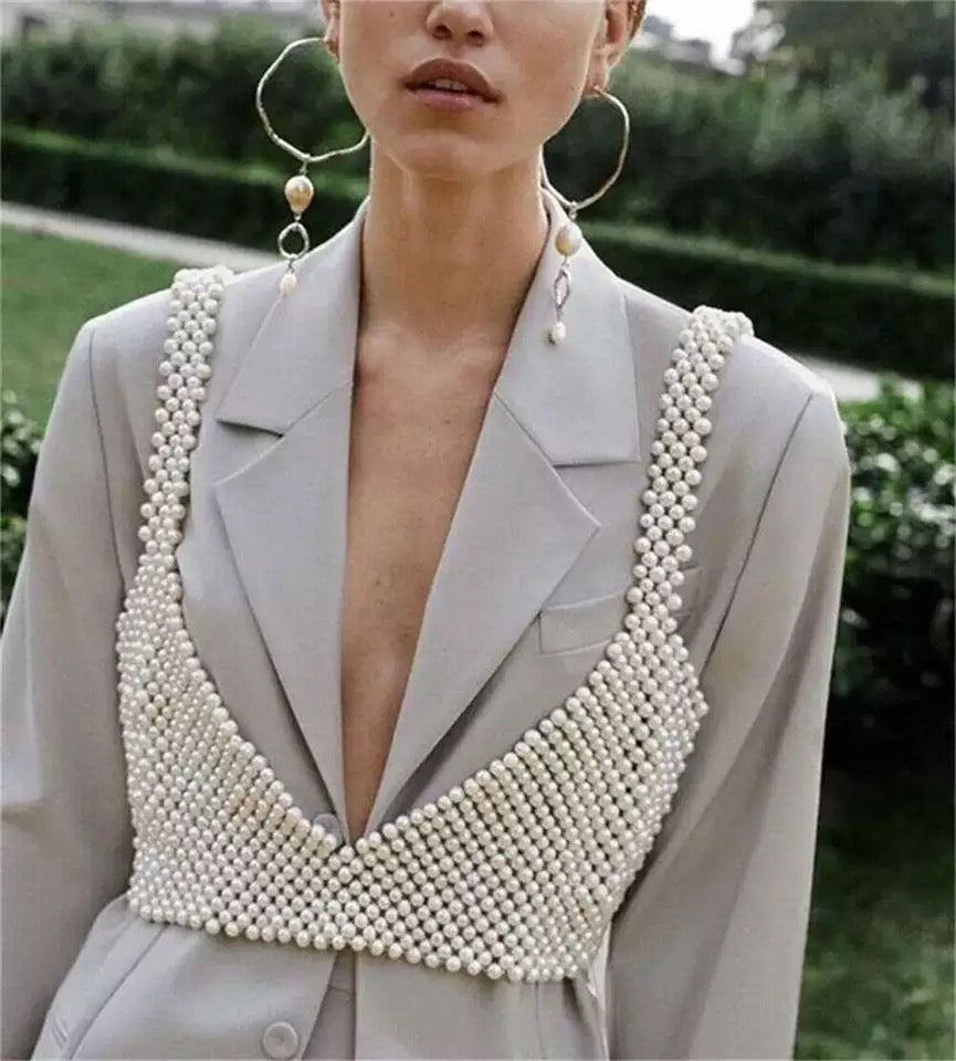 Pearl Vest Crop Top