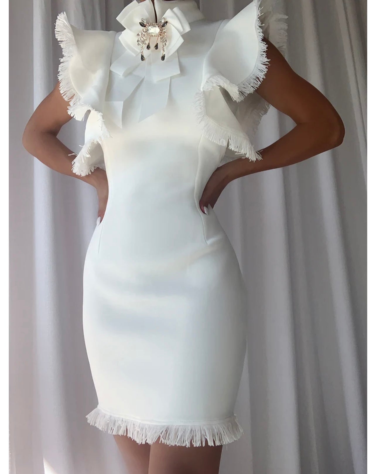 White haven mini dress