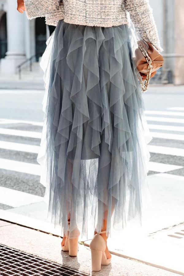 Tutu Tulle Long Maxi Skirt