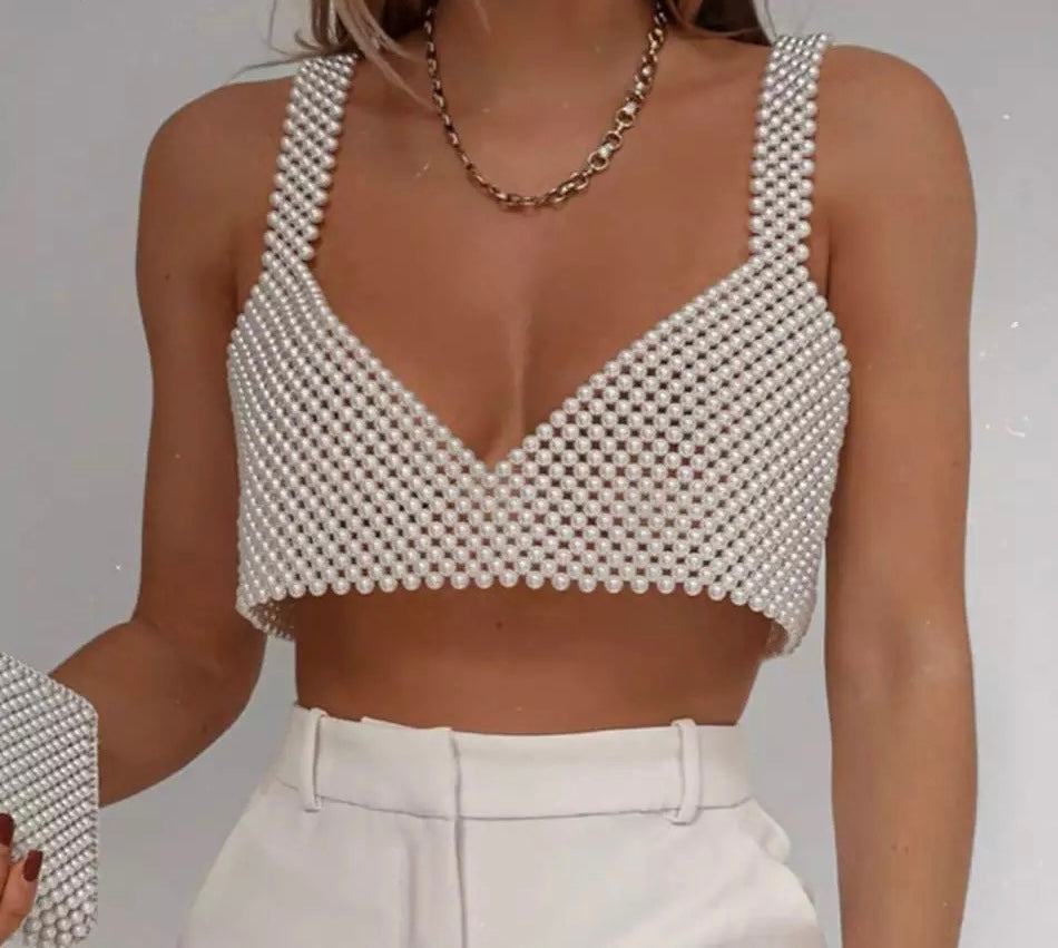 Pearl Vest Crop Top