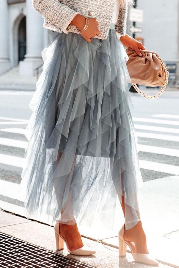 Tutu Tulle Long Maxi Skirt