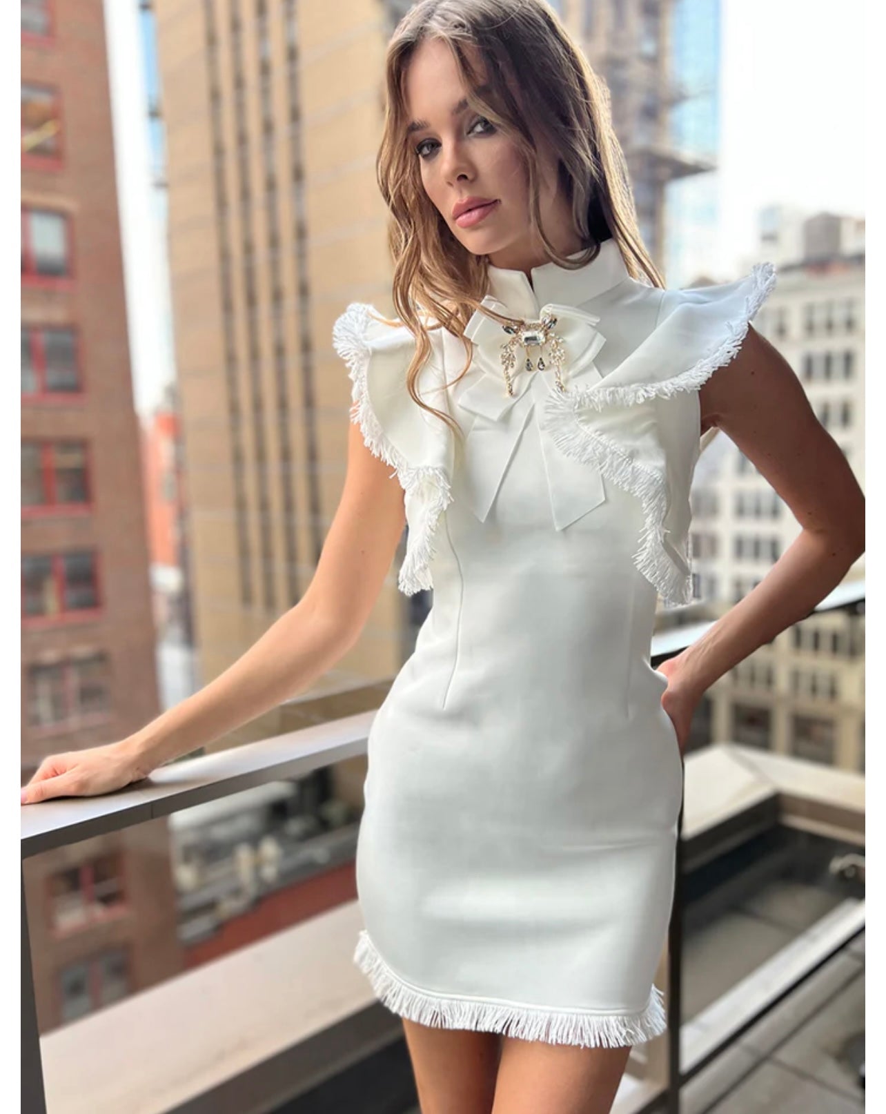 White haven mini dress
