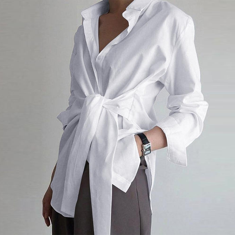 Satin Long Sleeve Blouse