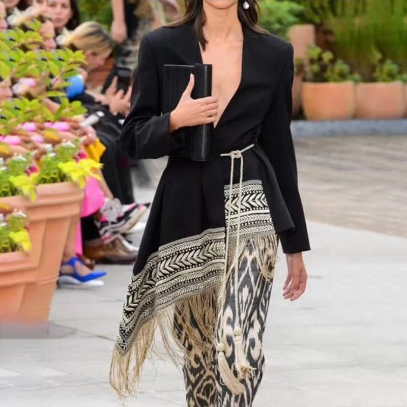 ACES TASSELED BLAZER-DRESS